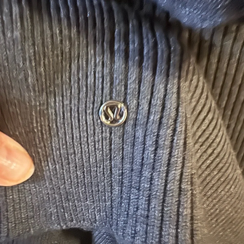 lululemon Charcoal Ribbed Hooded Wrap Cardigan